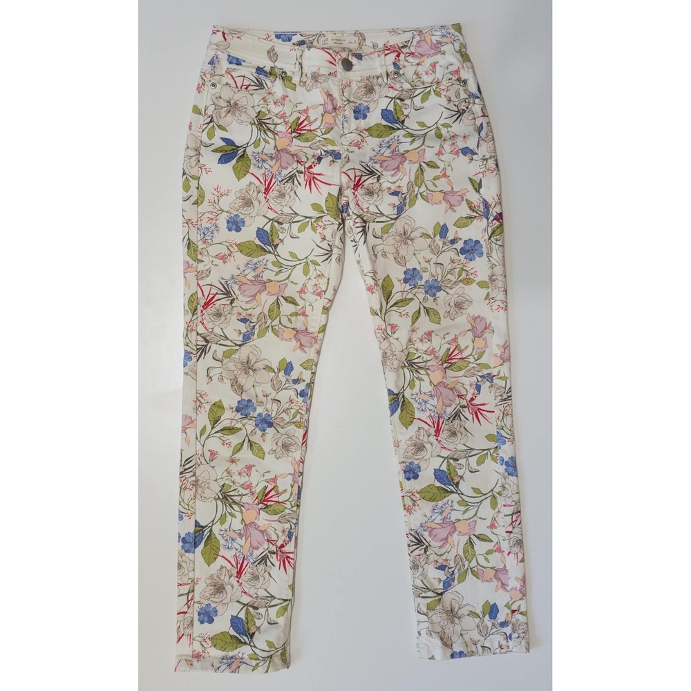 J. Jill Denim Slim Ankle Floral Jeans